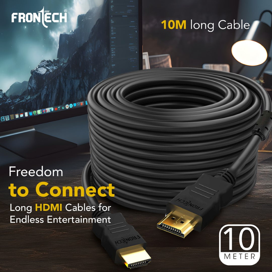 Frontech Copper Clad Steel HDMI Cable - 10M Length (NC-0021) Frontech Copper Clad Steel HDMI Cable - 10M Length (NC-0021)